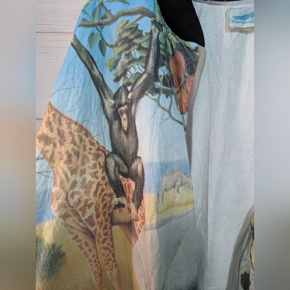 VINTAGE RARE Colorful Animal Print Bomber Jacket Size Large - Picture 4 of 13